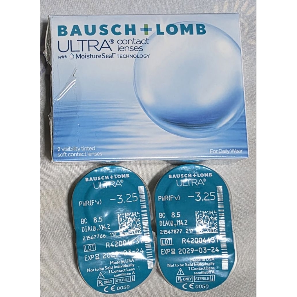 [ส่งต่อ-มือ1 ของแท้] bausch and lomb คอนแทคเลนส์  (-3.25)