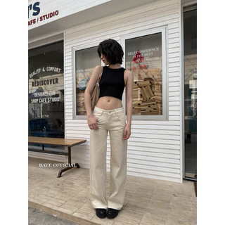 Bave official - Low-waist rolling denim กางเกงยีนสืเอวต่ำ
