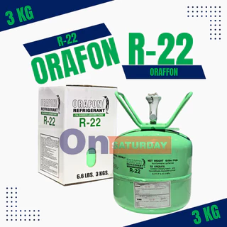 น้ำยาแอร์ R22 ยี่ห้อ ORAFON ถังพร้อมน้ำยา 3.0 กก.