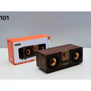 ลำโพงบลูทูธ MN-101 เสียงทุ้มหนักแน่น ดีไซน์ลายไม้สไตล์วินเทจ ดอกลำโพง 10W x 2 Bluetooth speaker