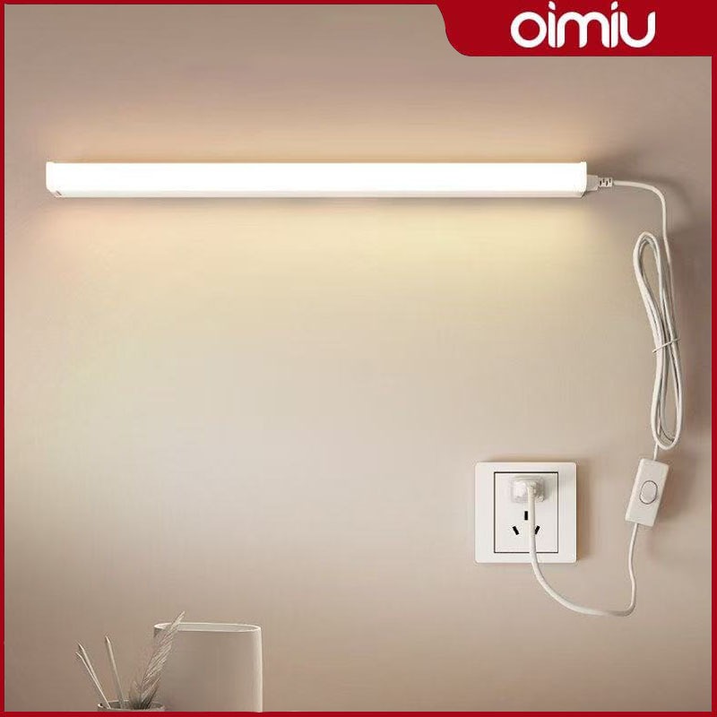 OIMIU หลอดไฟ LED T5 ไฟพกพาLight Tubes  โคมไฟอ่านหนังสือ หลอดประหยัดไฟ +พร้อมสวิตซ์สาย ห้องชุด