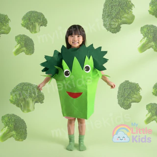 ชุดบร็อคโคลี่ Broccoli ชุดแฟนซีผัก ชุดผักผลไม้ สำหรับเด็กและผู้ใหญ่ ใส่ไปงานโรงเรียน ปาร์ตี้ ชุดครอบครัว สีสดใส น่ารัก