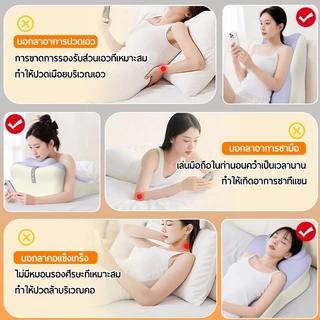 【หมอน】พนักพิงขนาดใหญ่ รองรับเอว ชุดเบาะ นุ่ม ปรับมุมได้ หลายท่า มีหมอนรองคอ หมอนคู่รัก ความสุขทางเพศ หมอนการติดตั้ง