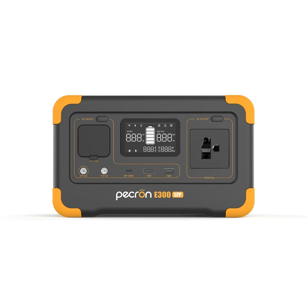 Pecron E300LFP Portable Power Station(UPS) 600W/288Wh LiFePo4 แบตสำรองพกพา แบตสำรองไฟ 220V รับประกัน