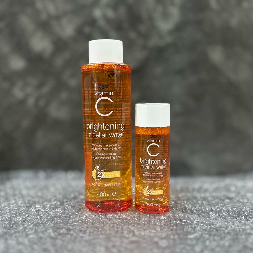 Boots Vitamin C Brightening Micellar Water 100Ml บู๊ทส์ วิตามิน ซี ไบร์ทเทนนิ่ง ไมเซลล่า วอเตอร์ 100 มล.