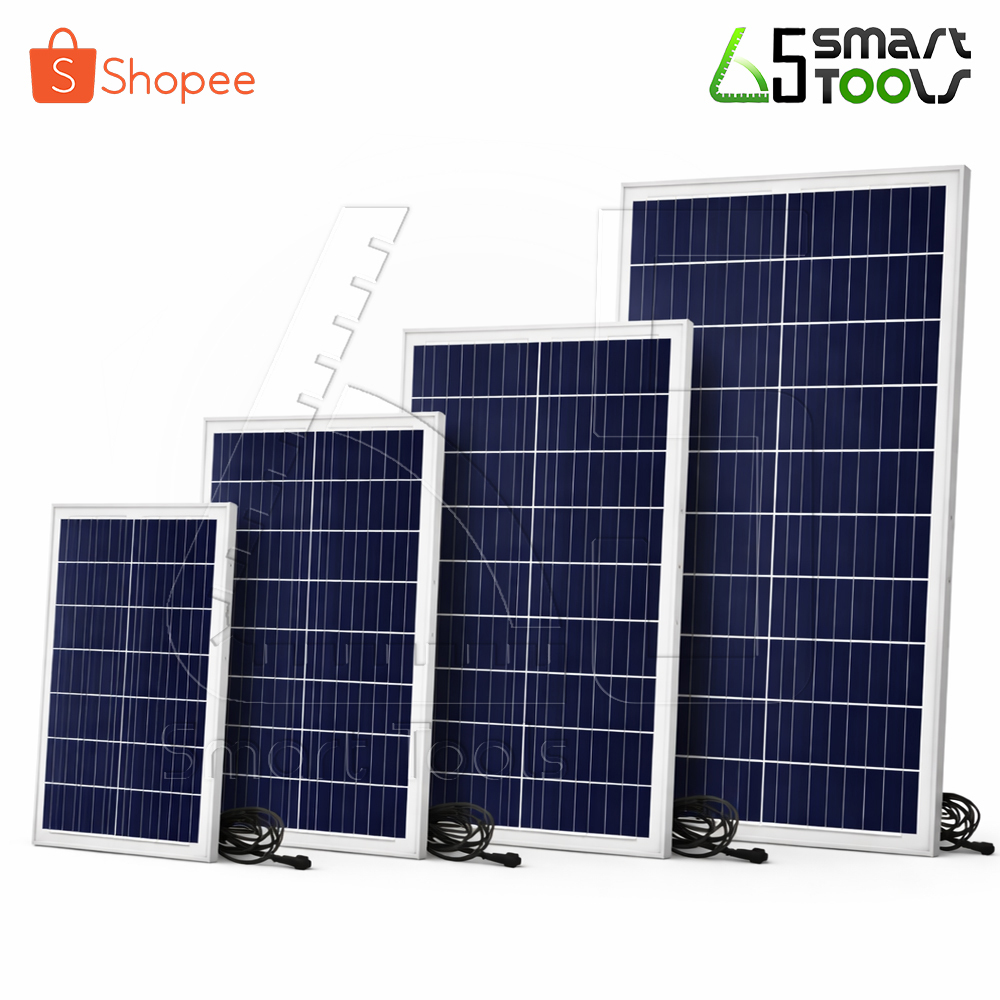 [ลดพิเศษ] BLUETECH แผงโซล่าเซลล์ 6V PolyCrystalline สำหรับ ไฟโซล่าเซลล์ พร้อมขาตั้ง สายยาว Solar Pan