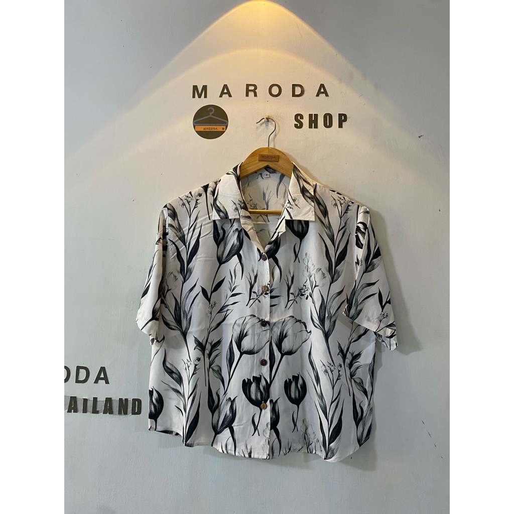 เสื้อฮาวายผู้หญิง(ผ้าสปันเรยอน)