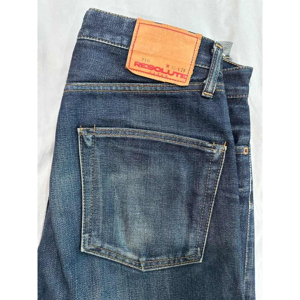 [Used] กางเกงยีนส์ Resolute 710 ไซส์ W32 L29 ของแท้ 100% ยีนส์ญี่ปุ่นมือสองสภาพสวย