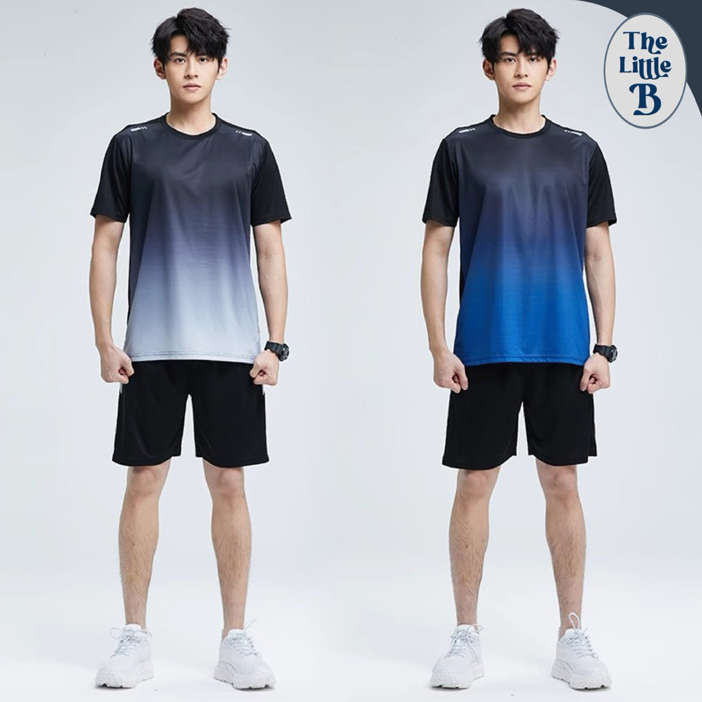 The Little B เสื้อกีฬาผู้ชาย ผ้าเย็น -5°C แห้งไว ใส่วิ่ง ฟิตเนส แบดมินตัน