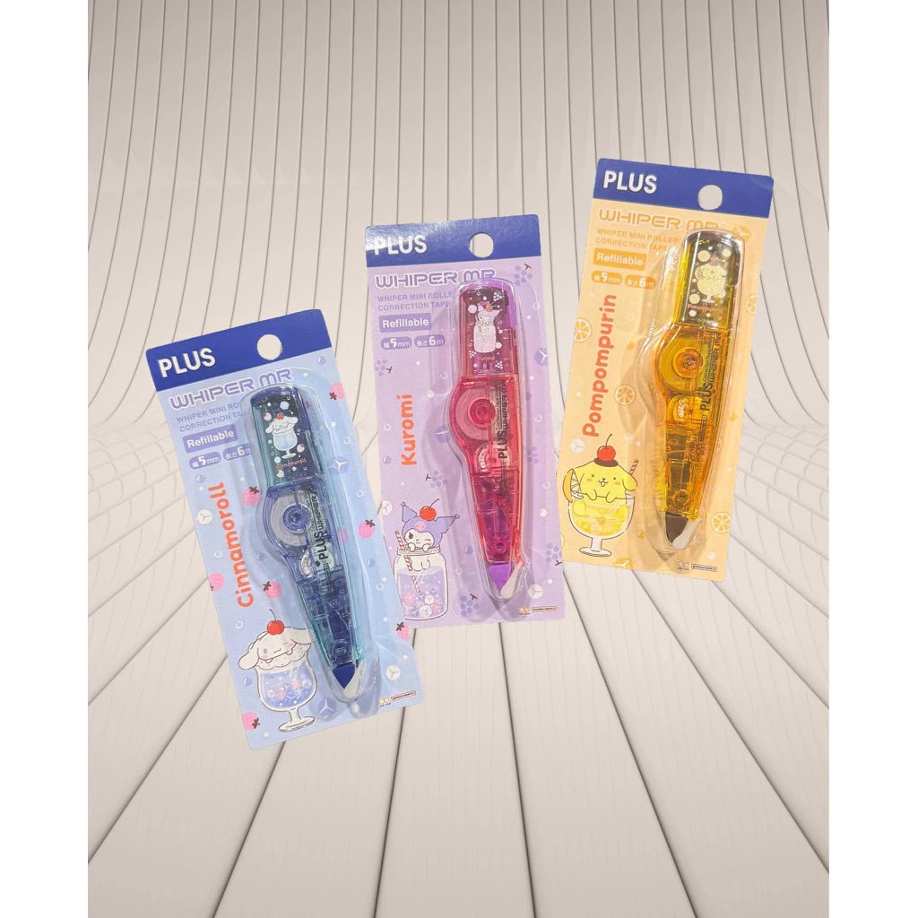 Correction tape (PLUS) WHIPER - SANRIO-SNOOPY-DORAEMON-CHIIKAWA-SENTIMENTAL CIRCUS-SUMIKKOGURASHI
