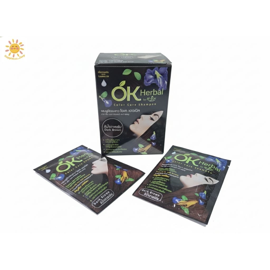 โอเค เฮอร์เบิ้ล  แชมพูปิดผมขาว OK Herbal Color Care Shampoo (แบ่งขาย เป็นซอง )