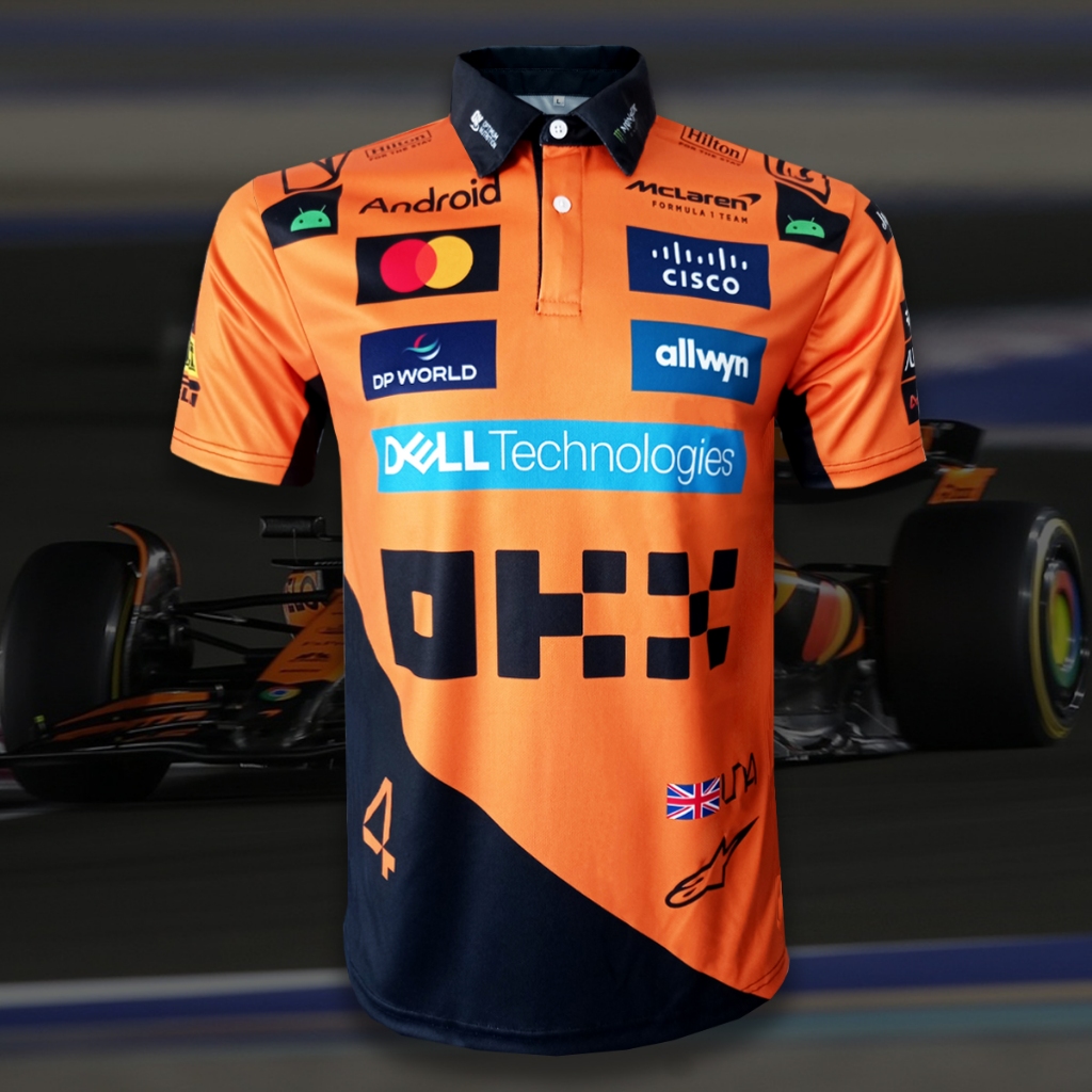 เสื้อโปโล F1 เสื้อฟอร์มูล่า วัน ทีม แม็คลาเรน ปี2025 #FM0117 ไซส์ S-5XL