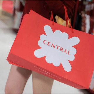 CENTRAL ถุงกระดาษ สีแดง
