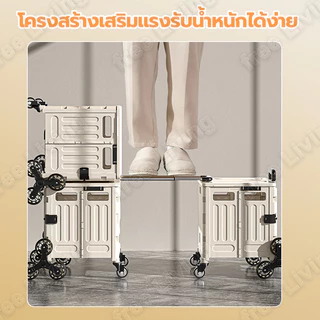 รถเข็นช็อปปิ้ง รถเข็นปีนเขา มี8ล้อ เหมาะสำหรับซื้อของชำ แคมป์ปิ้ง รถปิกนิก รถเข็นพับได้สำหรับช้อปปิ้ง