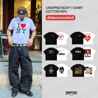 PF.2เสื้อยืดครอป (เวียดนาม) คอฟิตเนื้อผ้า Cotton เกรดพรีเมี่ยม เนื้อผ้าเนียนนุ่ม