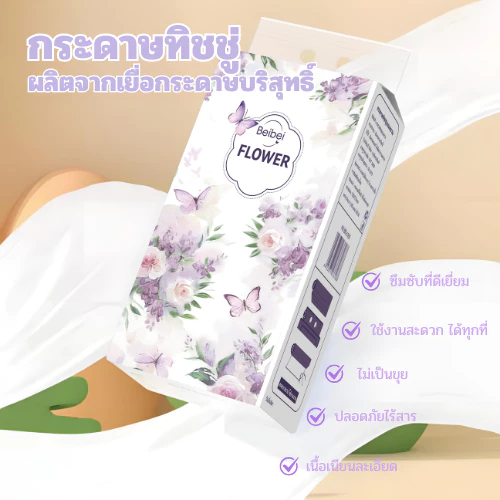 [ 8หิ้ว ]  ทิชชู่แบบดึงแขวนได้  หนานุ่ม ไม่ยุ่ยง่าย กระดาษทิชชู่เช็คหน้าได้ กระดาษชำระ thumbnail 7