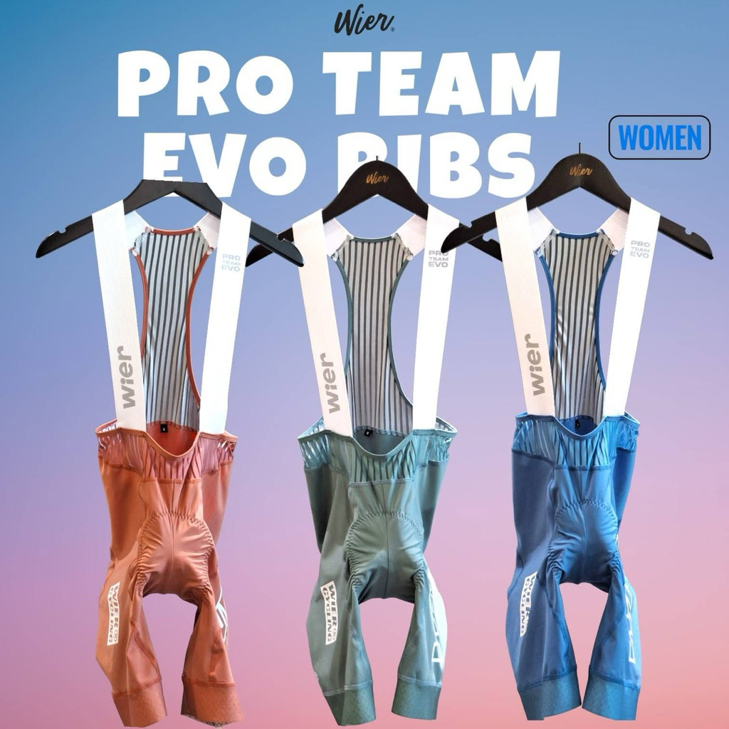 WOMEN BIB PRO TEAM EVO ยี่ห้อ Wier กางเกงปั่นจักรยานสำหรับผู้หญิง