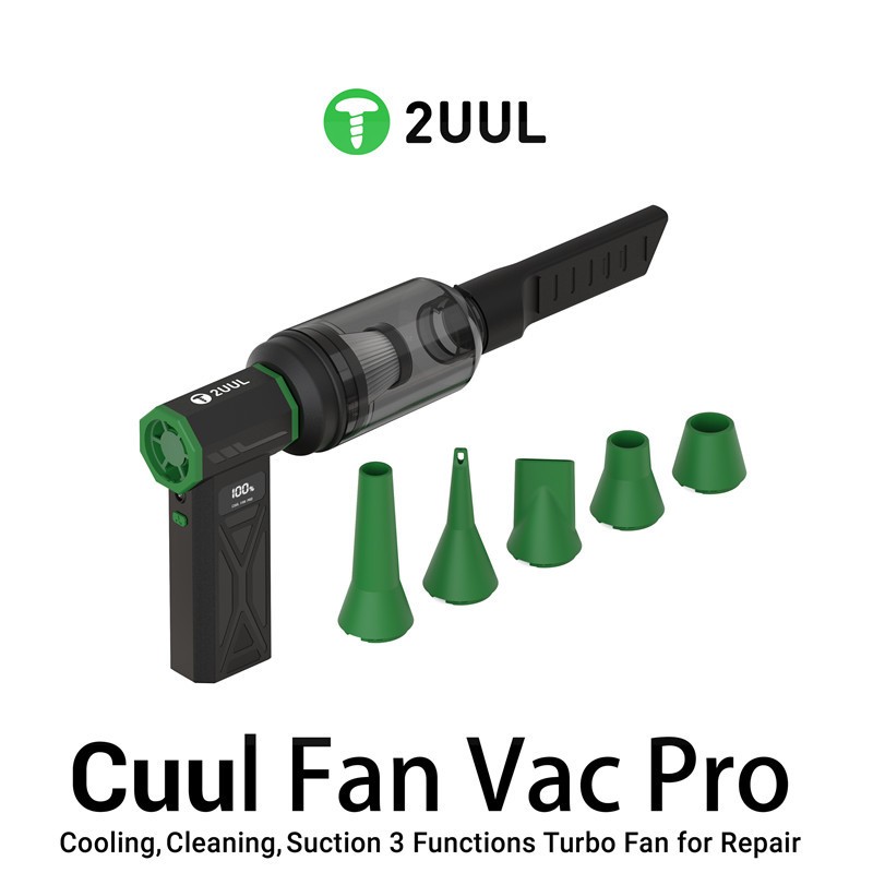 พัดลม 2UUL DA970 Cuul Fan Proแบบพกพาพัดลมเทอร์โบสําหรับซ่อมโทรศัพท์มือถือสูญญากาศทําความสะอาดQuick C