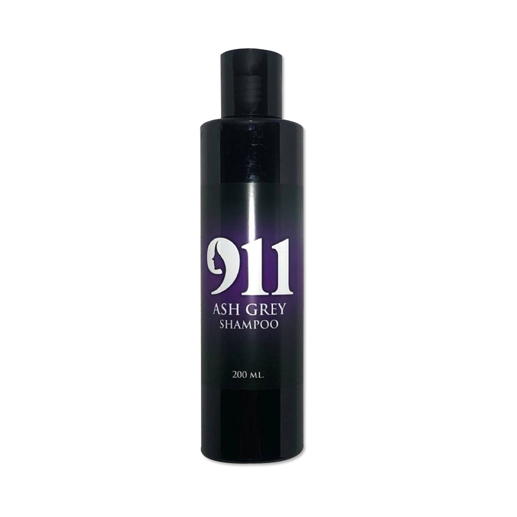 911 Ash Grey Shampoo 200ml. (1157) แชมพูม่วงเคราตินเพิ่มประกายเทา ไนล์ วัน วัน แอชเกรย์ แชมพู