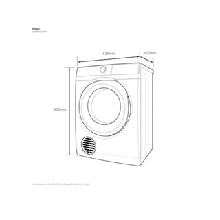 Electrolux เครื่องอบผ้าเทคโนโลยี อบลมร้อน EDV804H3WC / EDV804H3EC ความจุ 8 กก. สีขาว