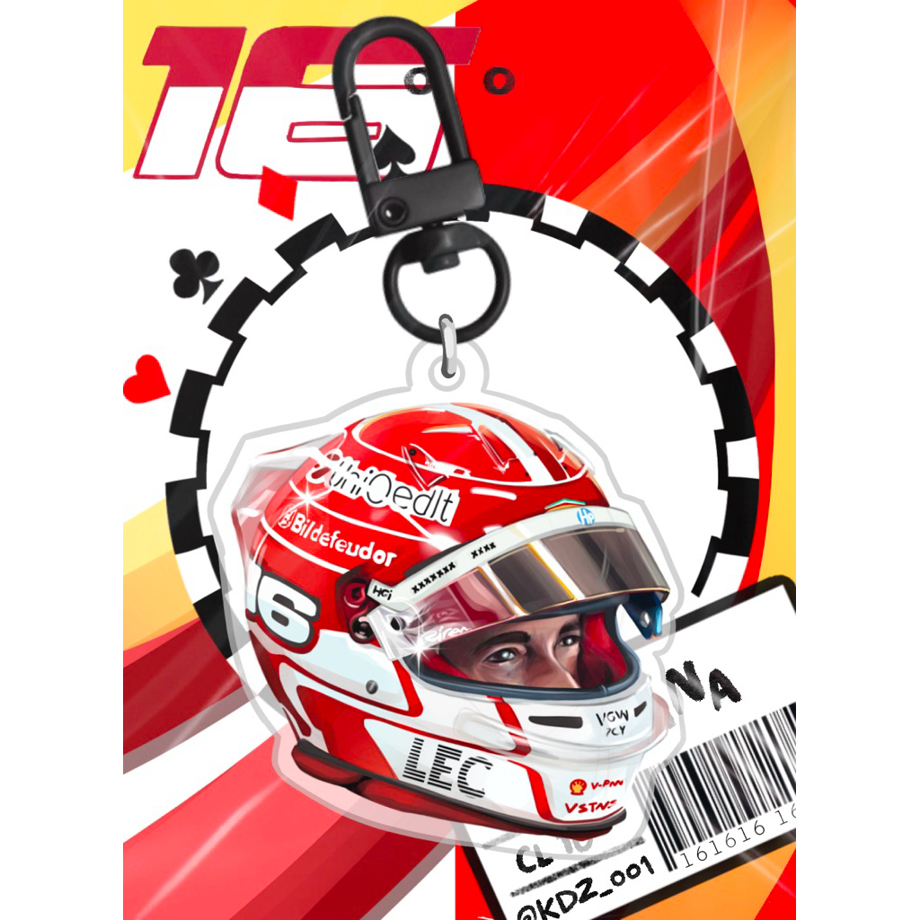 พวงกุญแจ Helmet Charles Leclerc F1