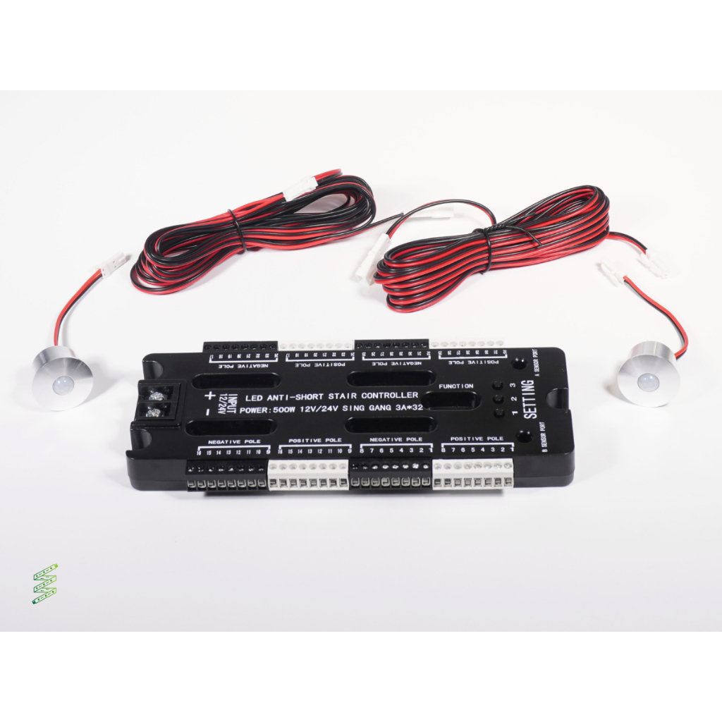 ชุดควบคุมไฟขั้นบันได พร้อมเซ็นเซอร์จับการเคลื่อนไหว Stair Light Control System 12/24VDC