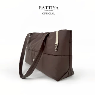 [RATTIYA BANGKOK] Luxury Puffer Tote/ 3 colors กระเป๋านุ่มนิ่ม น้ำหนักเบา กระเป๋าผ้ากันน้ำ ฟินนาเร่ ทรงสวย สะพายไหล่