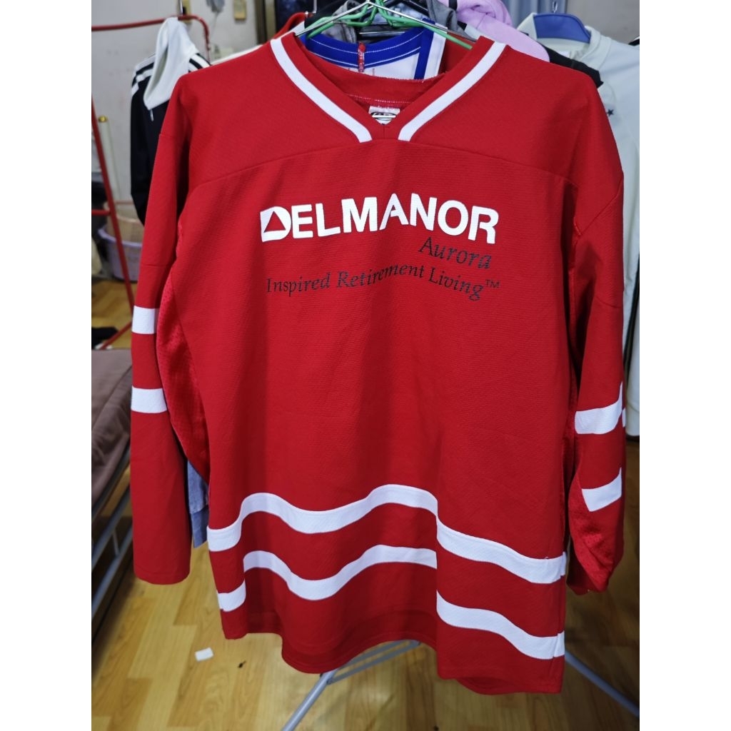 ❤️ Hockey Jersey สีแดง Oversize