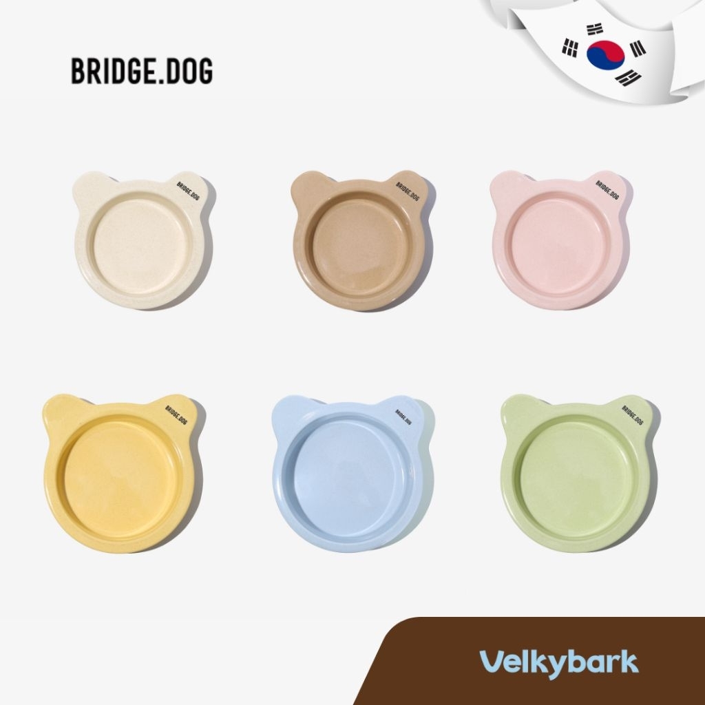 VELKYBARK [พร้อมส่ง] Bridgedog 🇰🇷 Bear Bowl mini/basic ชามอาหารสัตว์เลี้ยงขนาดเล็ก ชามสุนัข ชามแมว Pet Dish Ceramic