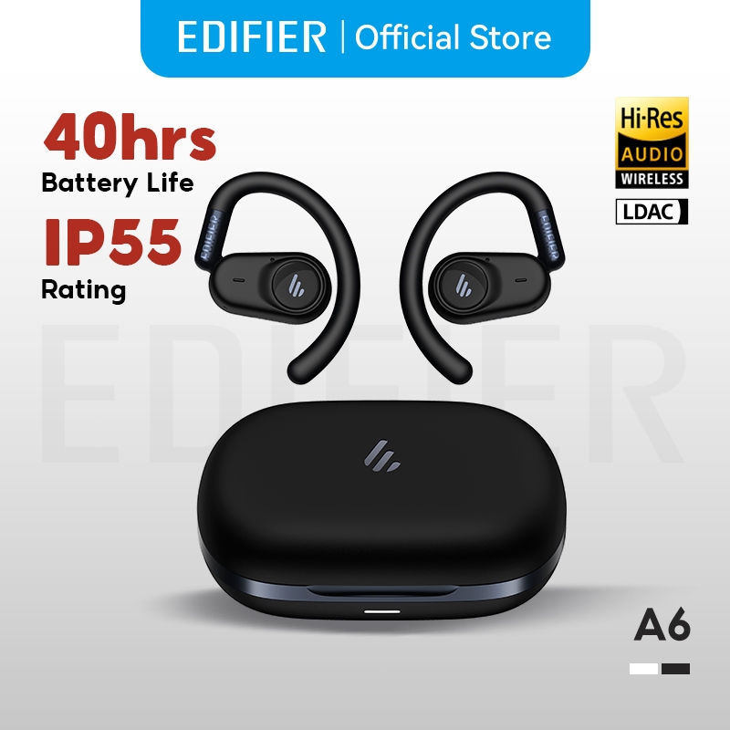 Edifier A6 หูฟังไร้สายแบบเปิด Bluetooth V5.4 IP55 ที่มีความละเอียดสูง Hi-Res Audio