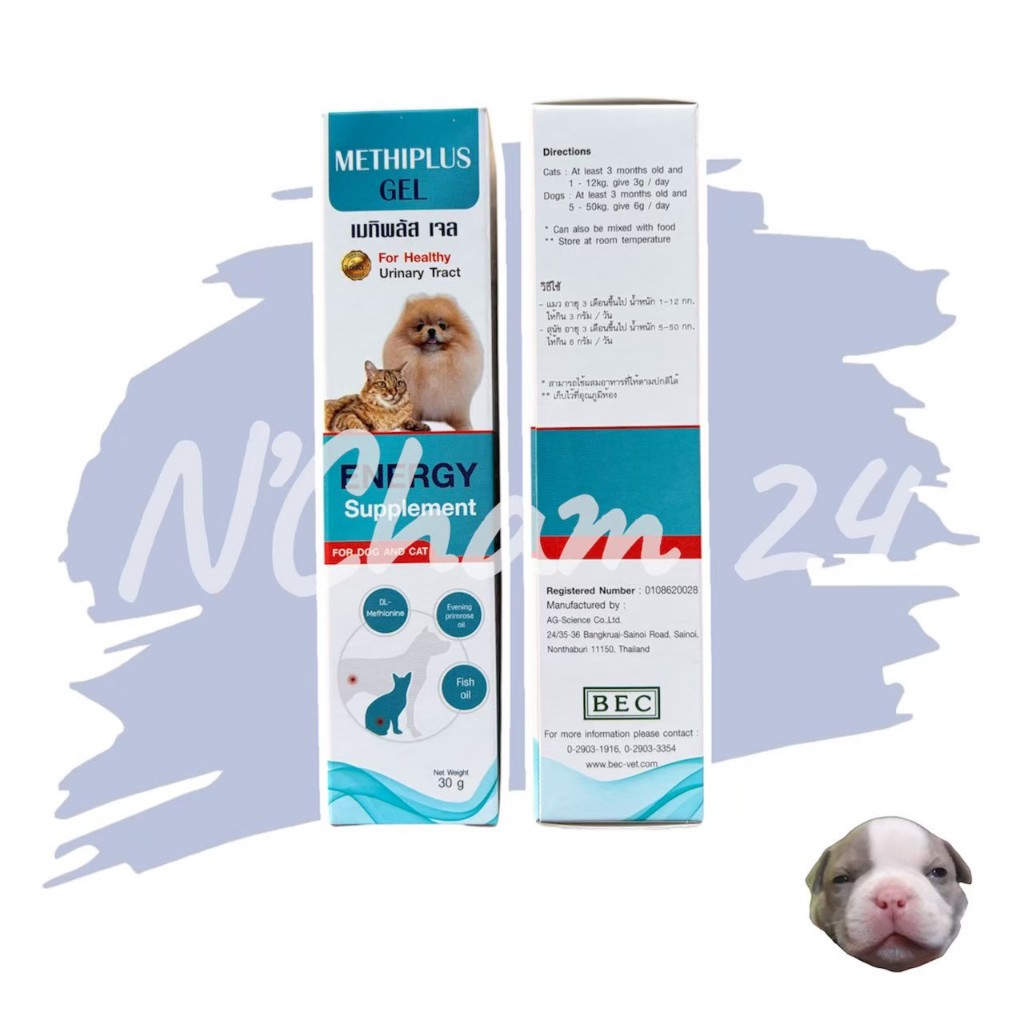 METHIPLUS GEL 30 g (Exp.04/2027) เจลอาหารเสริมปรับสมดุลกระเพาะปัสสาวะ ช่วยละลายและป้องกันการเกิดนิ่ว