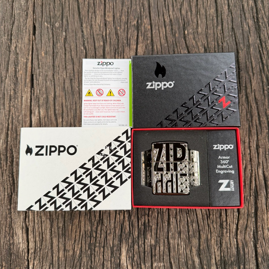 ไฟแช็ก Zippo รุ่น 46312 Armor Reverse Carve Zippo Design