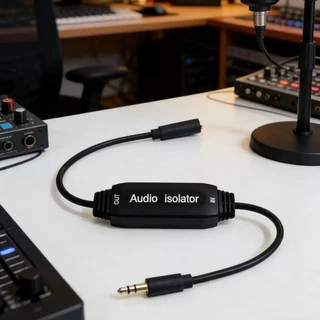 Bling Ground Loop Noise Filter Isolator 3.5 มม . สายเคเบิ้ลสําหรับเครื่องเสียงรถยนต์