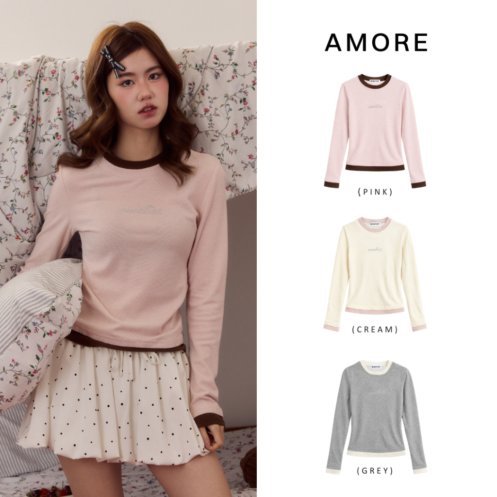 Nineties Design : Soft Heart ❤️ Long Sleeve เสื้อยืด แขนยาว รุ่น Amore