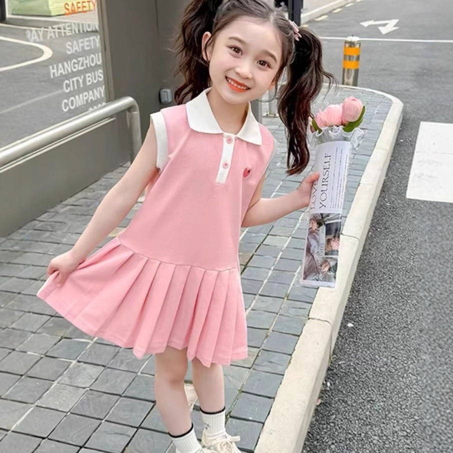 ชุดกระโปรงเด็กหญิง ชุดเดรสลูกสาว ระบายอากาศดี สีสวย สไตล์น่ารัก แฟชั่น รูปที่ 4