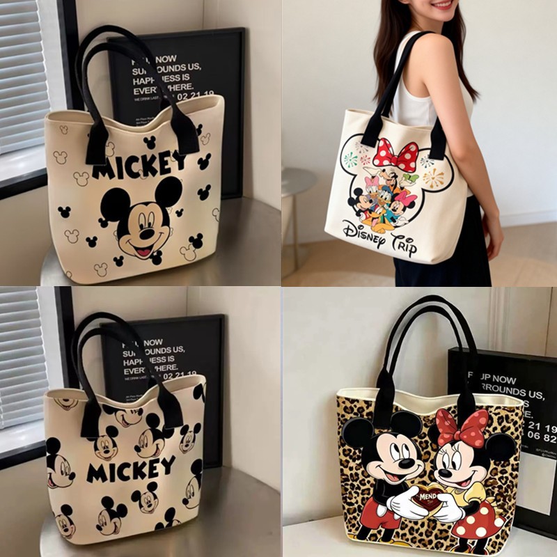 กระเป๋าผ้า(มีซิป)การ์ตูนน่ารักพิมพ์ลาย