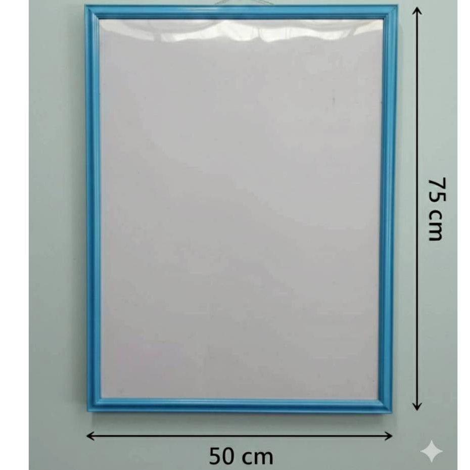 กรอบรูปสีฟ้า75x50cm. กรอบรูป75x50cm.สีฟ้า กรอบรูปแขวนผนัง แต่งบ้านสไตล์มินิมอล