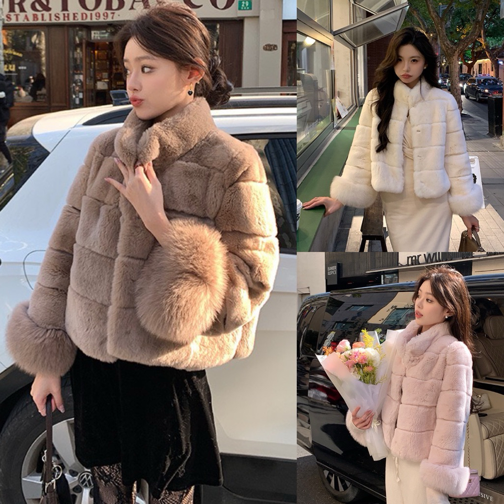 ส่งไทย🇹🇭/ส่งด่วน🛵 Boston Fur เสื้อหนาวขนเฟอร์ทรงกระดุมมี 3 สี