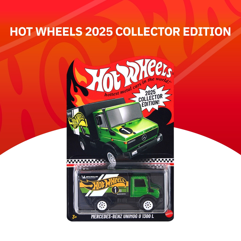 HOT WHEELS 2025 COLLECTOR EDITION MERCEDES-BENZ UNIMOG U 1300 L พร้อมแพ็คกันกระแทก