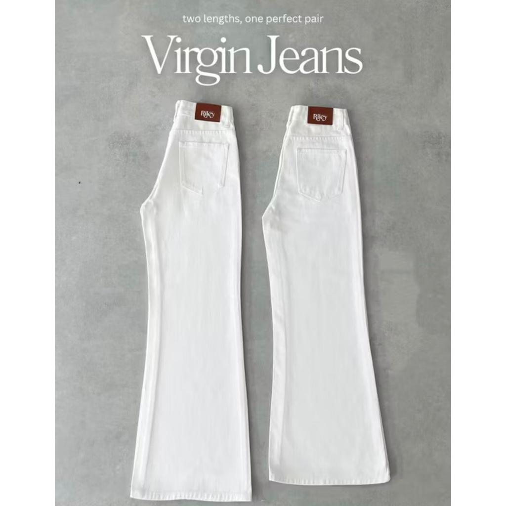 ส่งต่อกางเกงยีนส์ Riley.apparels size M สีขาว