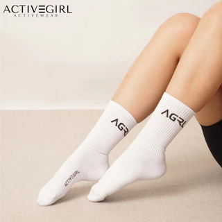 ActiveGirl - ถุงเท้าข้อยาวพิมพ์ลาย AGRL