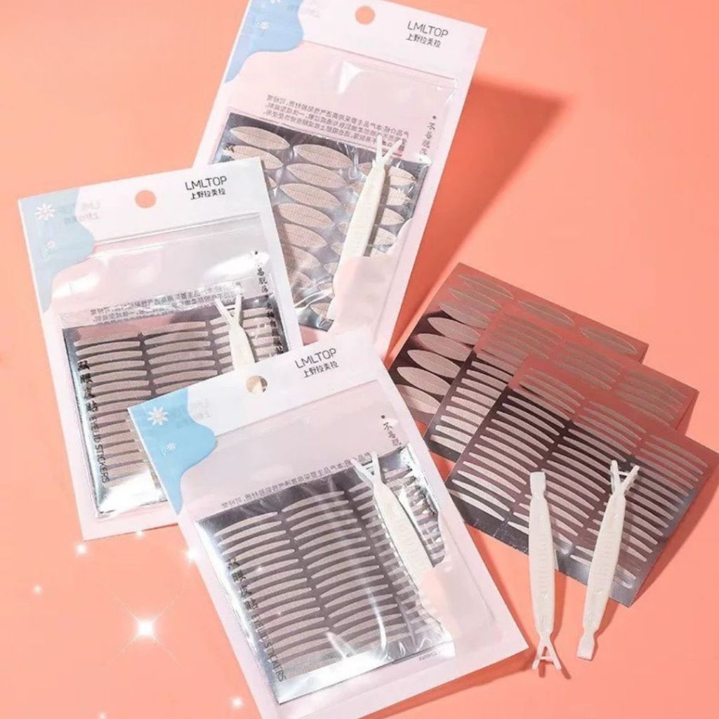EYESTICKER🧁ตาข่ายติดตา2ชั้น สติ๊กเกอร์ติดตาสองชั้น ธรรมชาติ เนียนไปกับผิว กันน้ำ ติดทนนาน แบบมีกาวในตัว 3 ไซส์ S M L🧁
