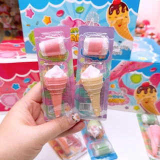 มาชเมลโล่โคนไอติม +โรล เยลลี่ 2 ฟันเซ็ต แคนดี้ (1 กล่อง 30 ชิ้น)