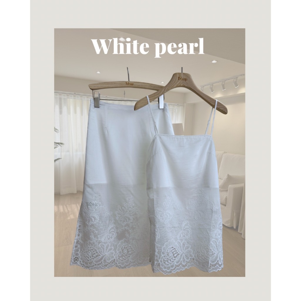 tshop กระโปรง White pearl (เฉพาะกระโปรง)