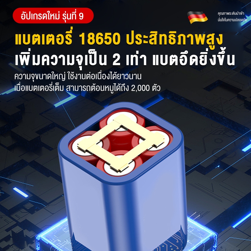 เครื่องไล่หมูไฟฟ้าช็อต เหมาะสำหรับการขับไล่หมู วัว และแกะ อุปกรณ์ไล่หมูไฟฟ้าอัพเกรดกันน้ำทั้งตัว ราคา ถูกที่สุด ดีลบีเคเค แกลเลอรีภาพที่ 2
