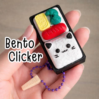 Bento Sushi Clicker พวงกุญแจคลิก คีย์แคป ลายเบนโตะ ซูชิ อาหารญี่ปุ่น by MamiAmiDIY