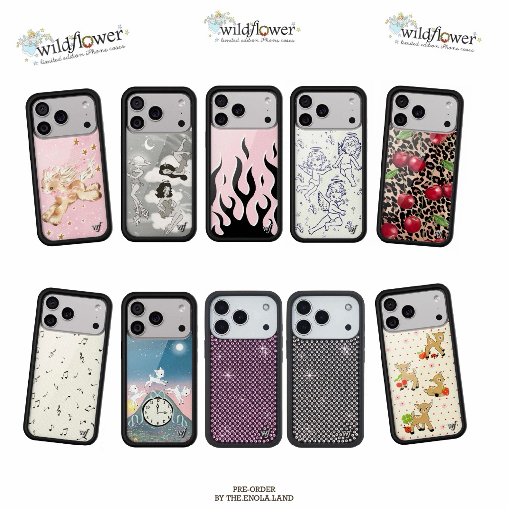 ♡ 𝐏𝐑𝐄-𝐎𝐑𝐃𝐄𝐑♡ 𝟏𝟕 𝐒𝐄𝐑𝐈𝐄𝐒・ﾟ𝐖𝐢𝐥𝐝𝐟𝐥𝐨𝐰𝐞𝐫 𝐜𝐚𝐬𝐞𝐬 🇺🇸 (แบบขอบโค้ง)  📬ส่งธรรมดา