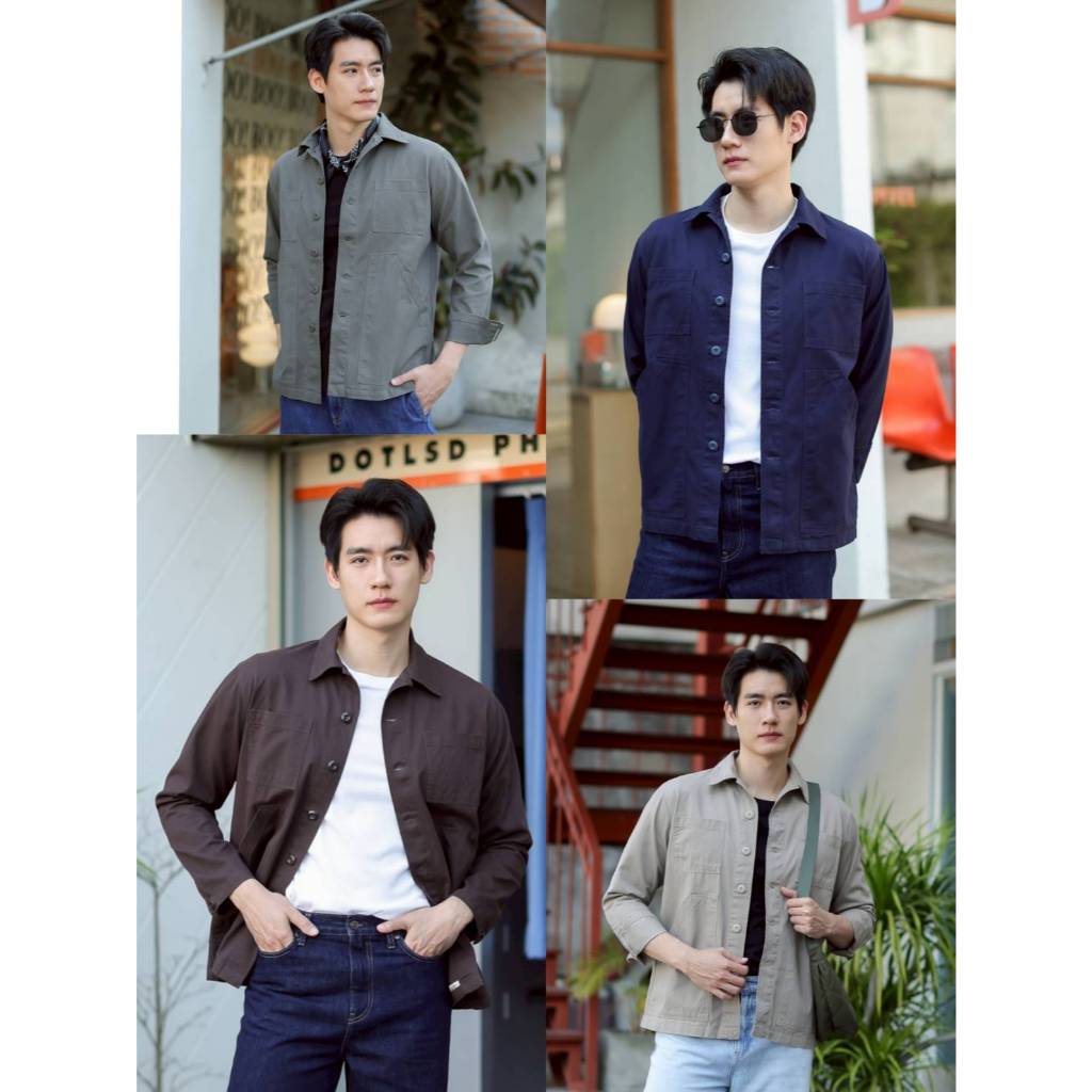 Prosaic Chore Jacket แจ็คเก็ตกระเป๋า 4ใบ  ทรงคลาสสิก ผ้าเวสปอร์ตใส่สบาย สไตล์เรียบเท่ห์ ใส่ได้ทุกวัน