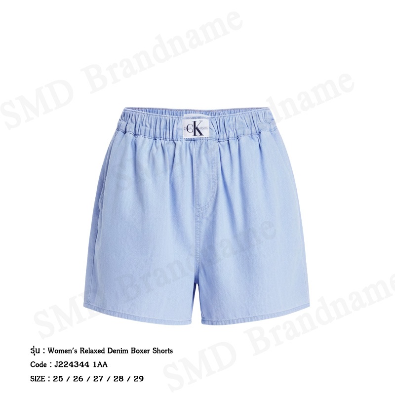 Calvin Klein Jeans กางเกงขาสั้นผู้หญิง รุ่น Women's Relaxed Denim Boxer Shorts Code: J224344 1AA