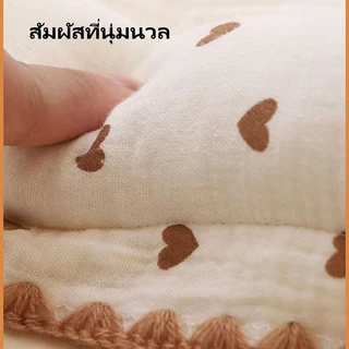 หมอนเด็กอ่อน ป้องกันหัวเบี้ยว เนื้อผ้ามัสลินกุ๊นขอบ ระบายอากาศได้ดี สำหรับเด็กแรกเกิด 0-12 เดือน